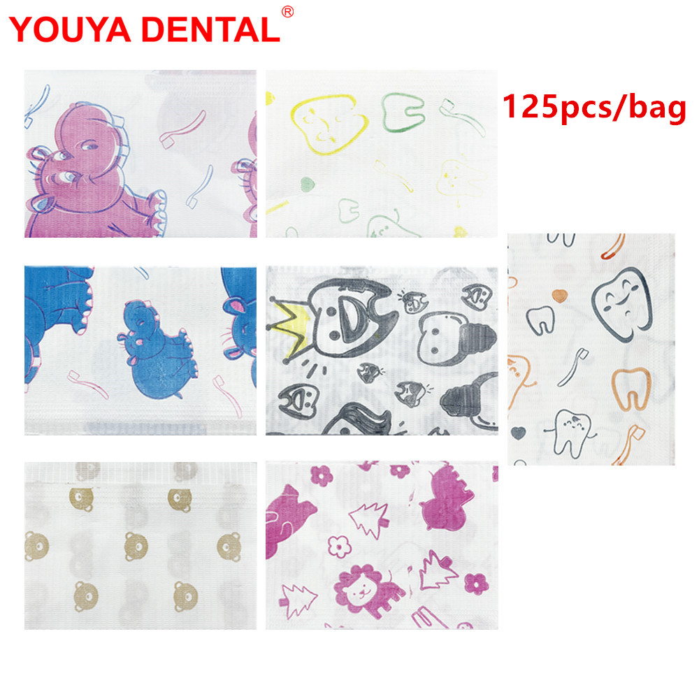 Desk Setup Clean - 125 шт., детские стоматологические нагрудники, одноразовый