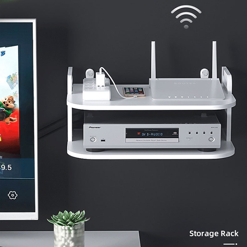 Desk Setup Shelf - Настенная полка-органайзер для роутера и кабелей,