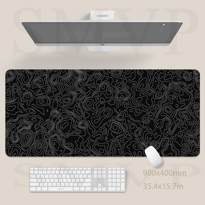 Desk Setup Blue - Коврик для мыши, дизайн, черный настольный
