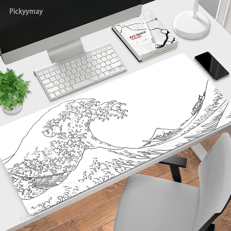 Desk Setup Blue - Большой коврик для мыши Japan Great