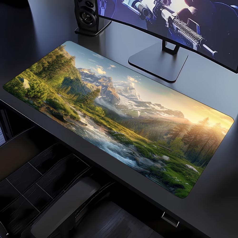 Desk Setup Natural - Коврик для мыши с изображением природных
