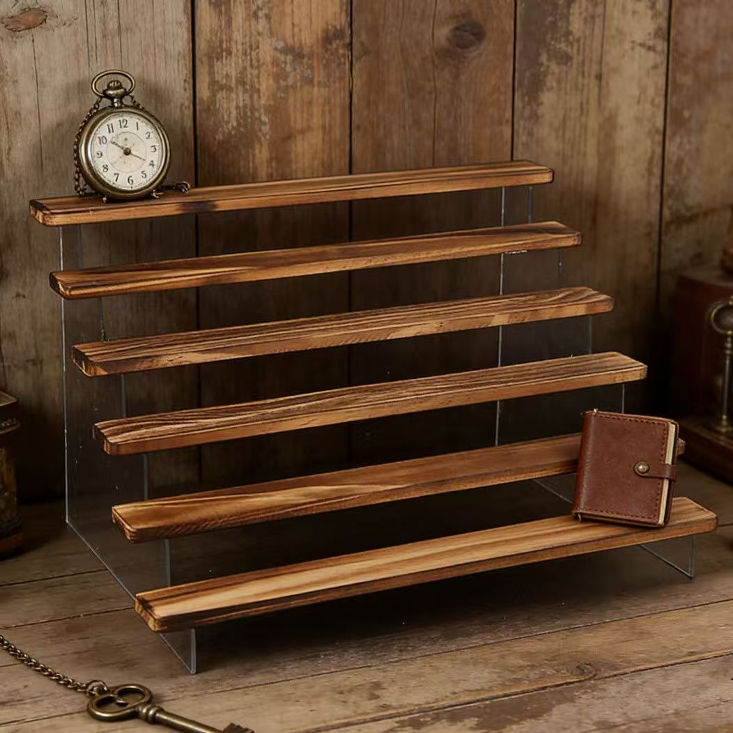 Desk Setup Shelf - Подставка-стеллаж из обожженного дерева, 2–6-ярусная акриловая