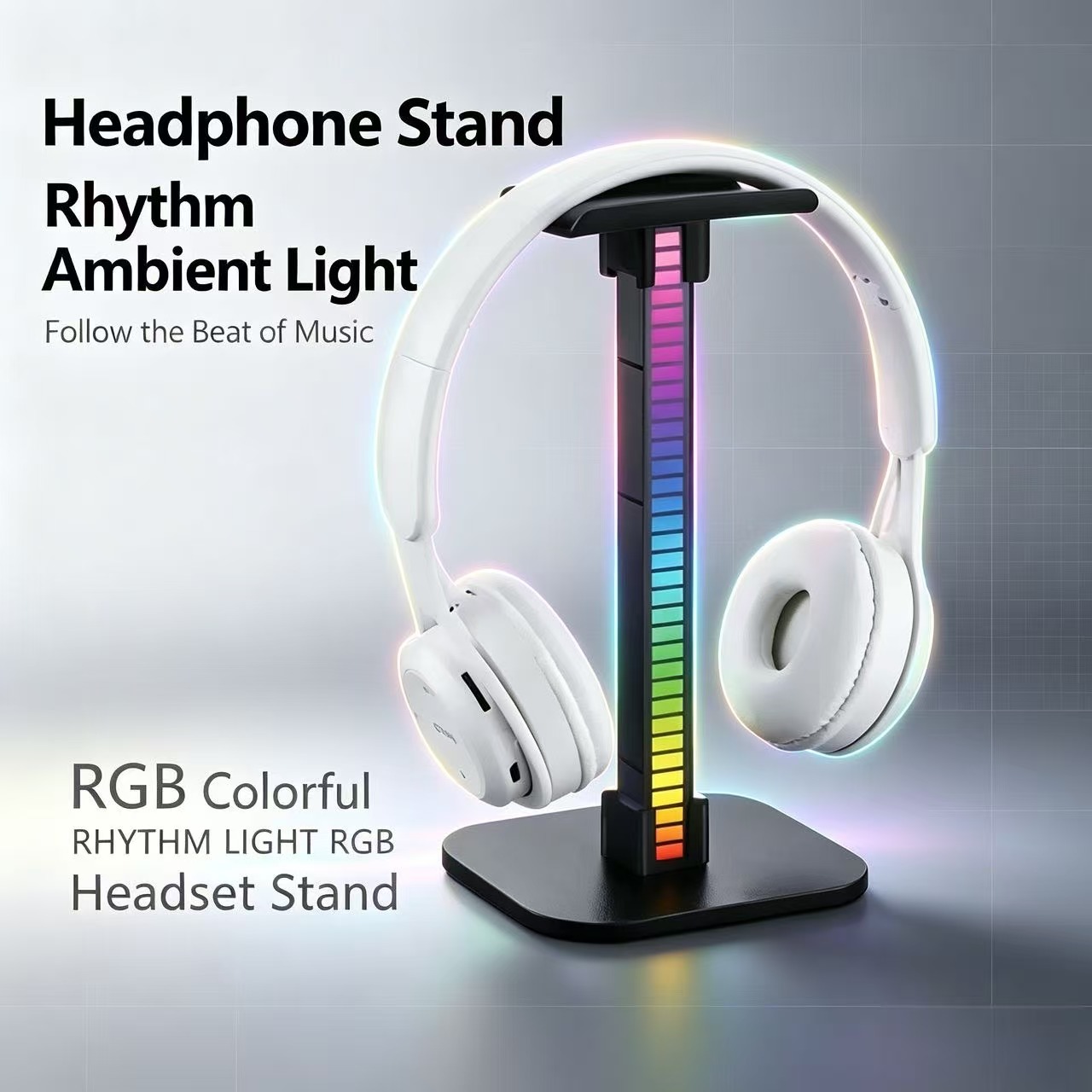 Desk Setup Lighting - Подставка для игровых наушников с RGB-подсветкой,