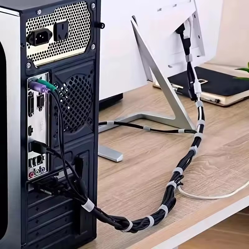 Органайзер для кабелей 1/3 м,  – обзор и цена Desk Setup Cable Management