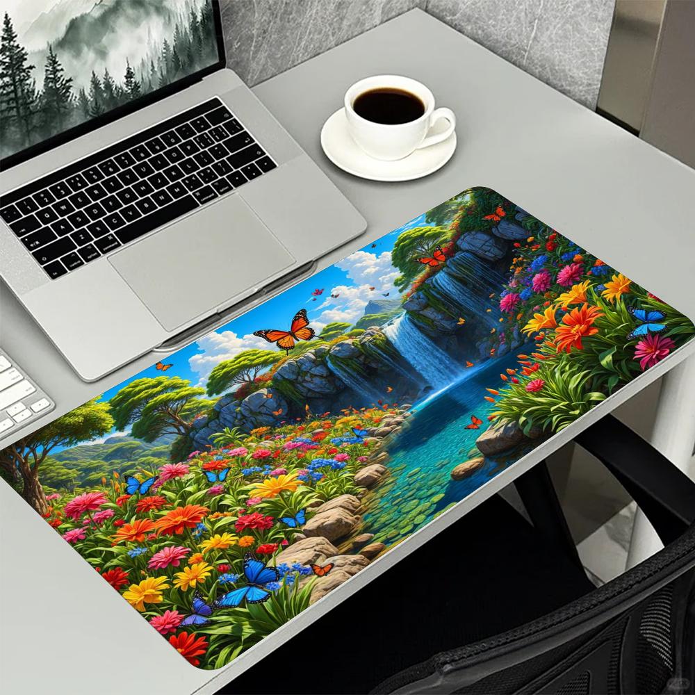 Красочный коврик для мыши с из – обзор и цена Desk Setup Natural