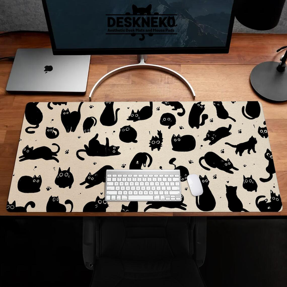 Милый черный кот, настольный к – обзор и цена Desk Setup Blue