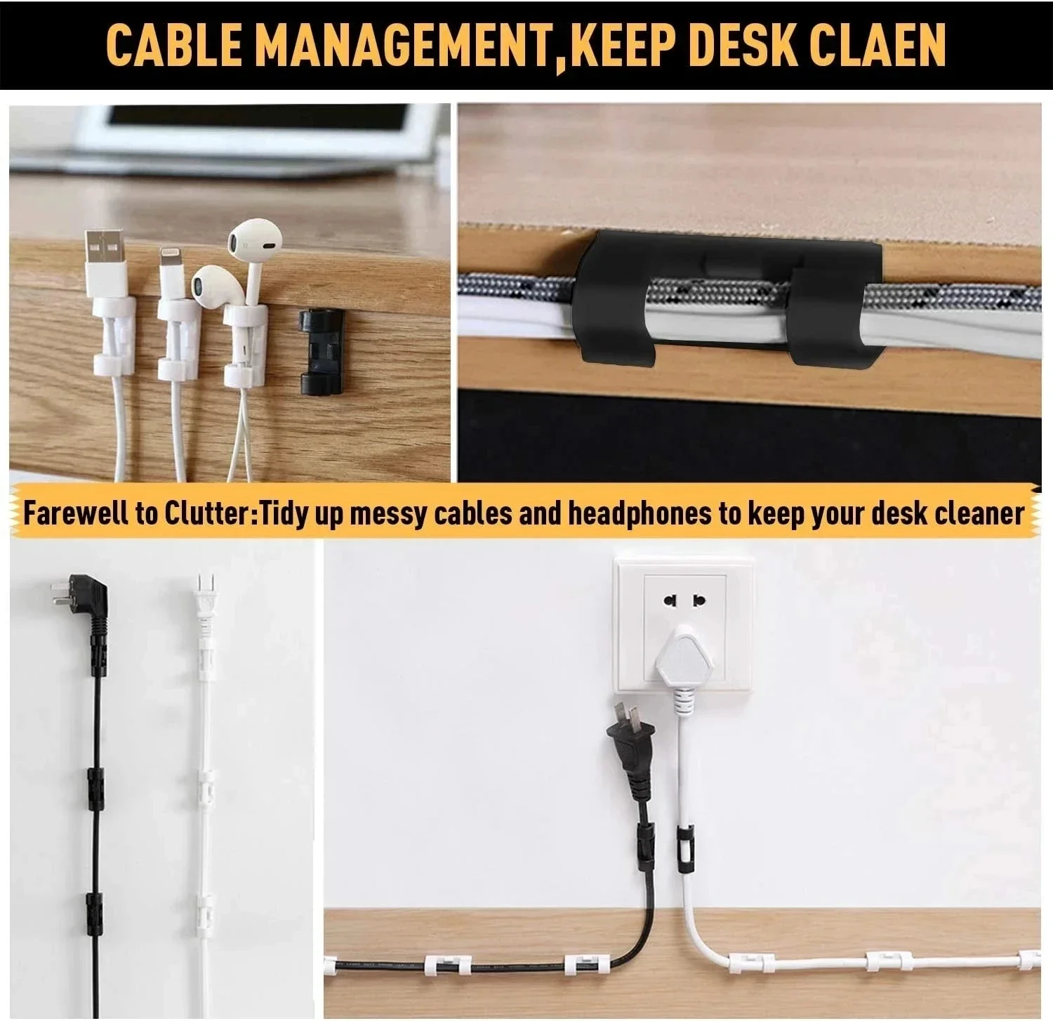 Органайзер для кабелей, держат – обзор и цена Desk Setup Cable Management