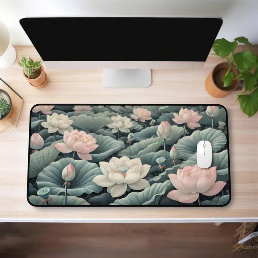 Большой коврик для стола с изо – обзор и цена Desk Setup Natural