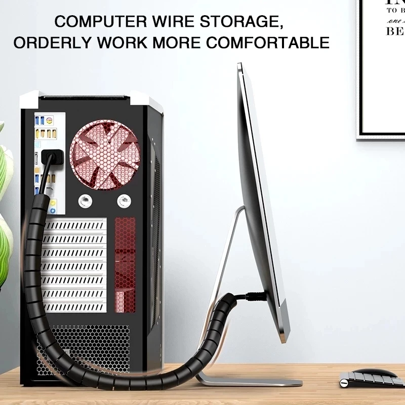 Кабельный органайзер длиной 2  – обзор и цена Desk Setup Cable Management