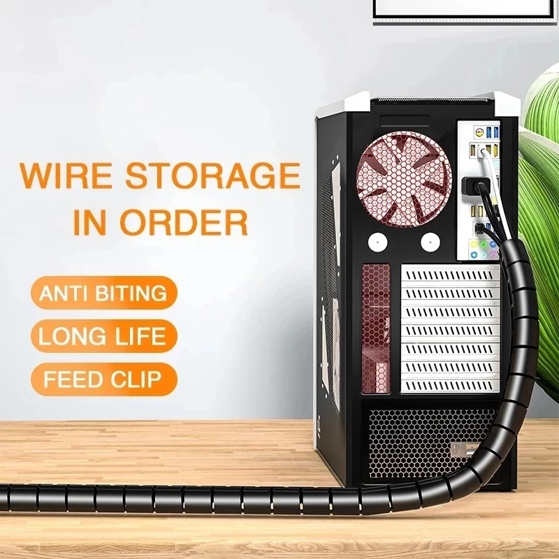 Кабельный органайзер длиной 2  – обзор и цена Desk Setup Cable Management