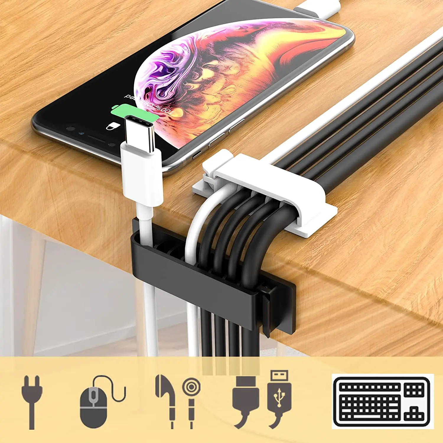Органайзер для кабелей, держат – обзор и цена Desk Setup Cable Management