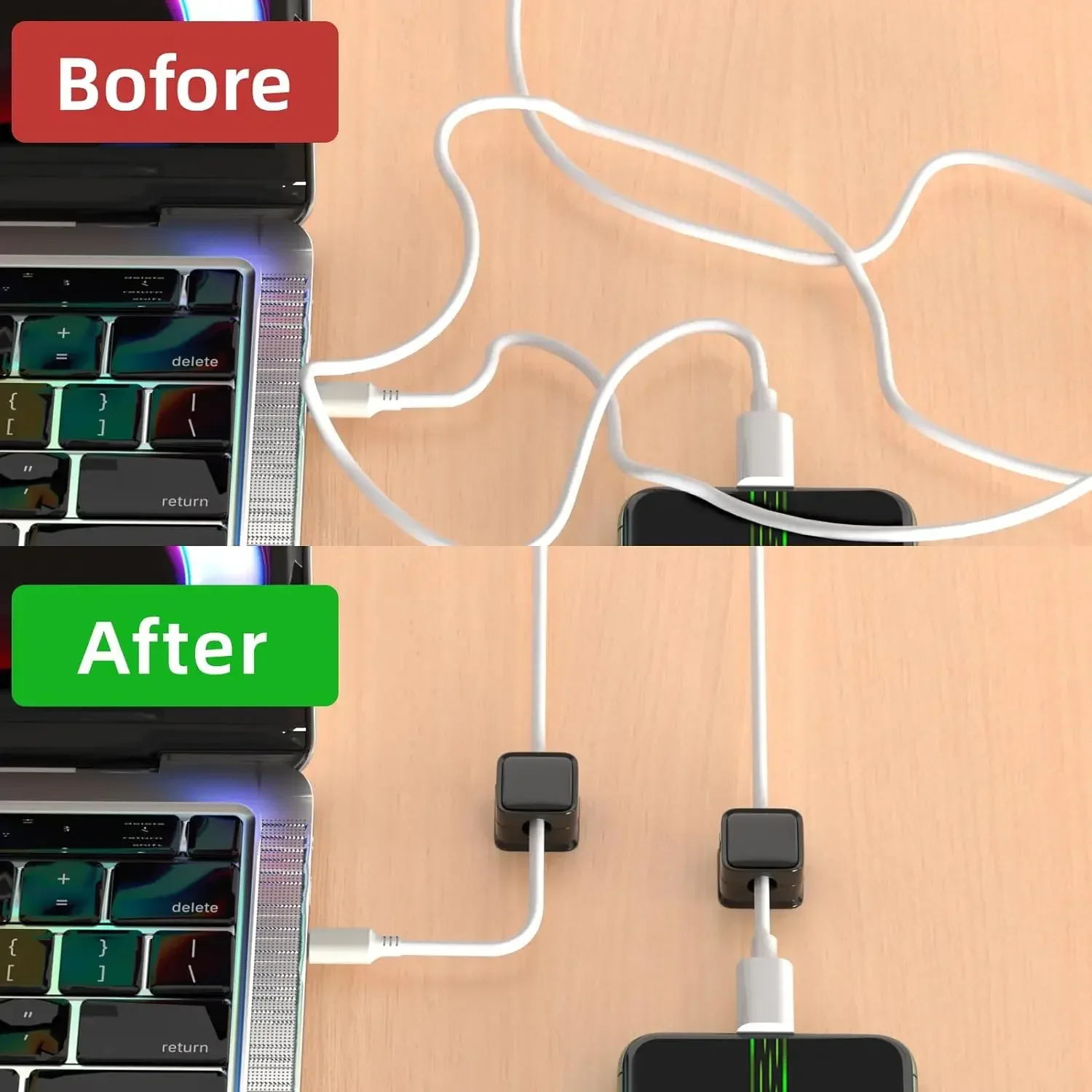 Мини-органайзер для кабелей, м – обзор и цена Desk Setup Cable Management
